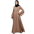 Umbrella abaya with bell sleeves- Khaki
